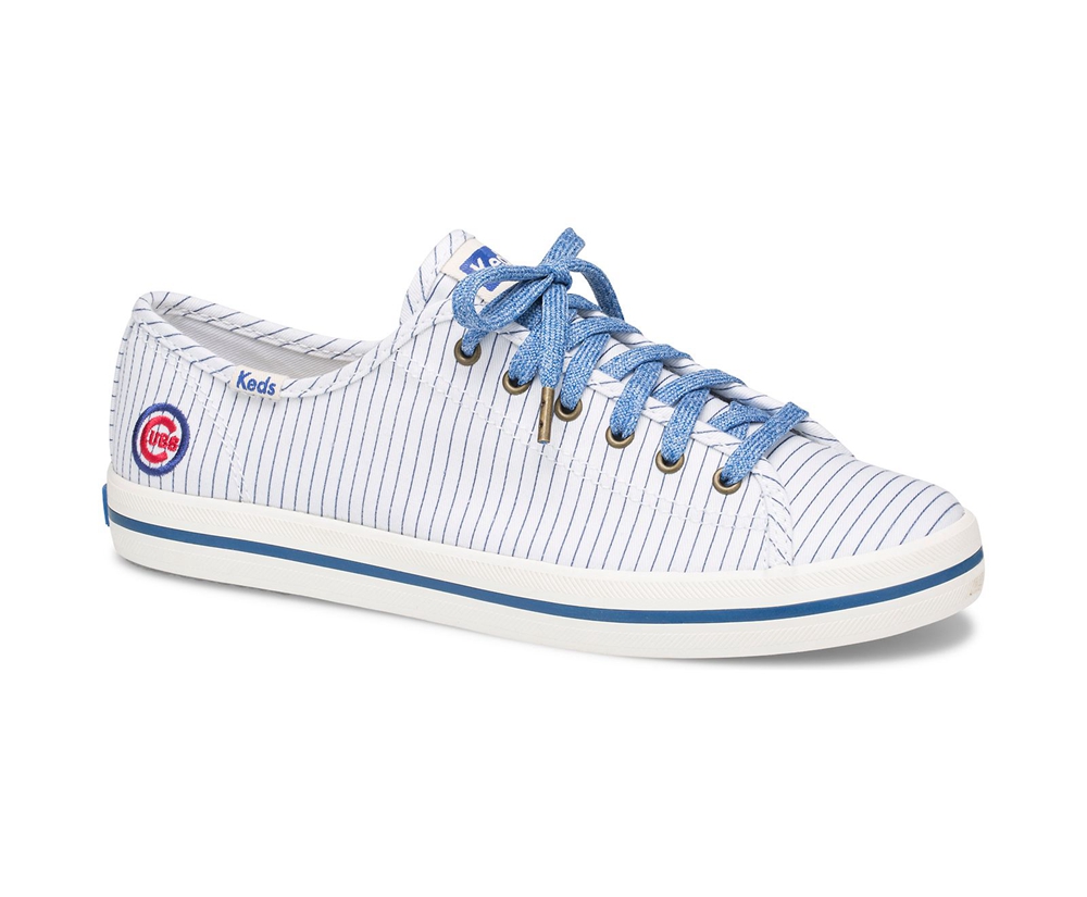 Πανινα Παπουτσια Γυναικεια - Keds Kickstart Mlb® - Λευκα - HSPBT0163